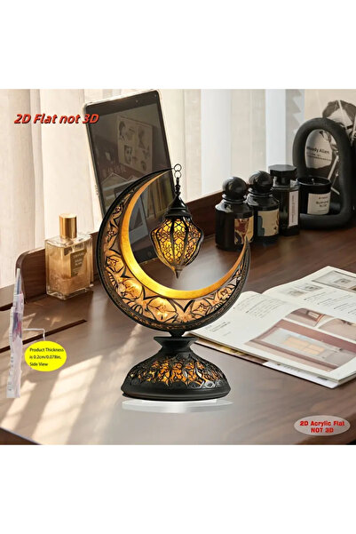 Choice A Elegant crescent moon and lantern tabletop decoration celebrating Is...