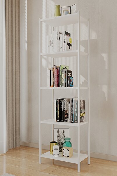 Tedarikcenter Metal Kitaplık 5 Raflı Kitaplık Dosya Kitap Rafı Ofis Ev Rafı K...