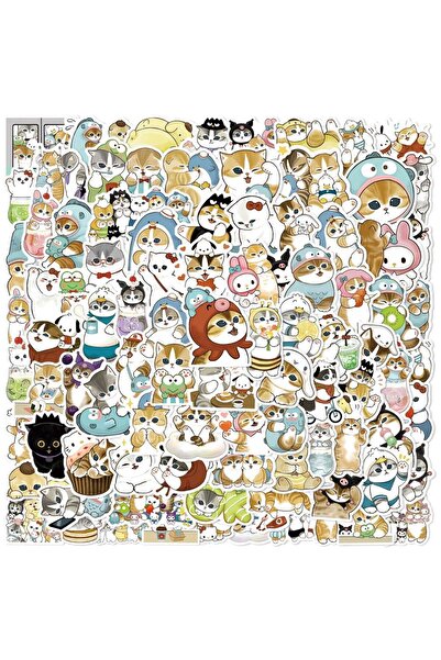 Miniso 100pcs 100PCS Sanrio Mofusand Cat Cute Cartoon Graffiti Stickers DIY P...