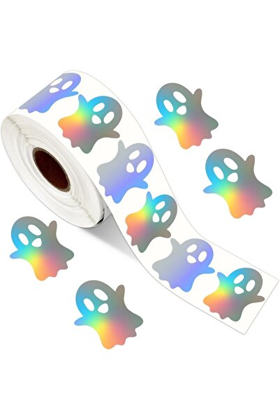 Choice Style 1 500pcs Halloween Ghost Stickers Roll Ghost Laser Stickers Deco...