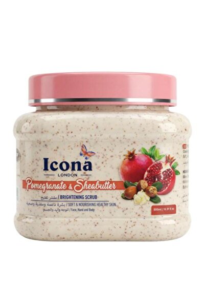 F05 مقشر ومفتح للبشرة للوجه والجسم مع الرمان وزبدة الشيا من إيكونا - 500