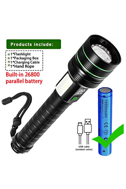 Choice ZOOM black long flashlight Most Powerful Long Shot LED Flashlight Zoom...