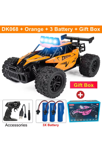 Choice سيارة تحكم عن بعد DK068 برتقالية اللون، صندوق 3B، سيارة سباق دريفت RC ...