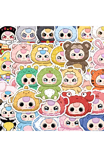 BANDAI ٦٠ قطعة من ملصقات الدمى الكرتونية اللطيفة، ملصقات جرافيتي كاواي ميمز، ...