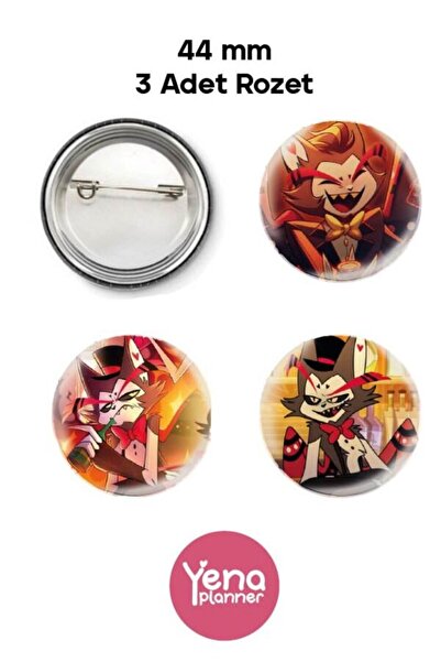 Yenaplanner Hazbin Hotel Bag Ornament Set / Badge Set