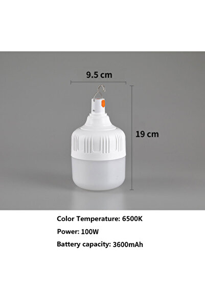 Choice مصباح تخييم LED قابل لإعادة الشحن بقوة 100 واط، مزود بمصابيح LED مقاوم...
