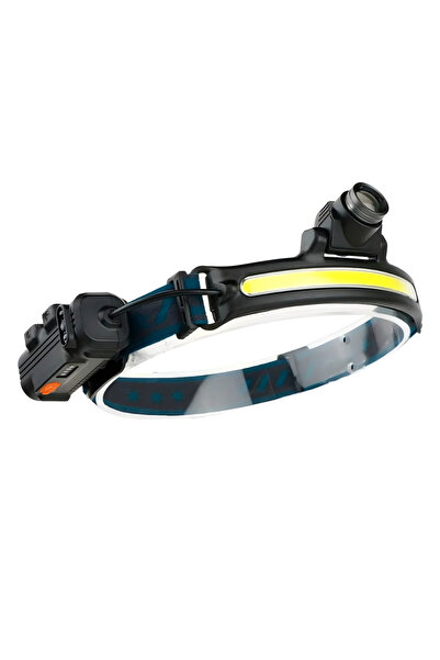 Choice Black Powerful LED Sensor Headlamp Zoom COB Headlight Rechargeable Hea...