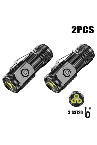 Choice مصباح يدوي عالي الجودة 500 لومن، قطعتان، 3 مصابيح LED من نوع SST20، 18...