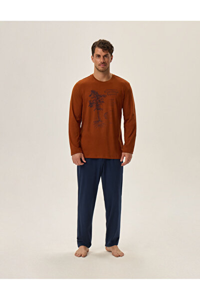 Henderson Set de pijamale pentru bărbați, pijama clasică, cămașă cu mânecă lu...