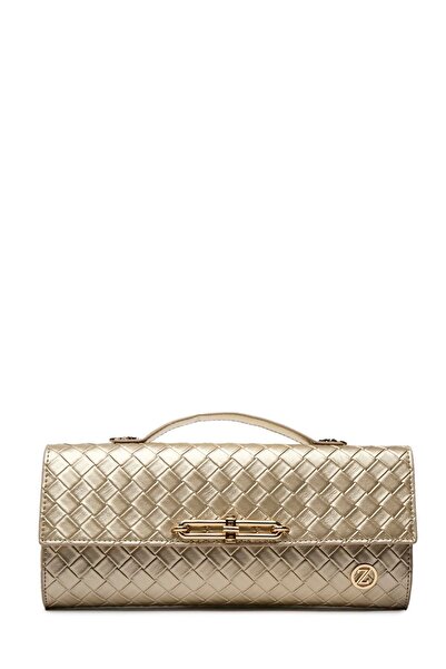 Zühre Patterned Gold Handbag Z0054