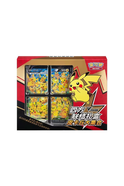 BANDAI صندوق هدايا أصلي من سلسلة الاتصال الرباعي، لعبة بطاقات موروبيكي بيكاتش...