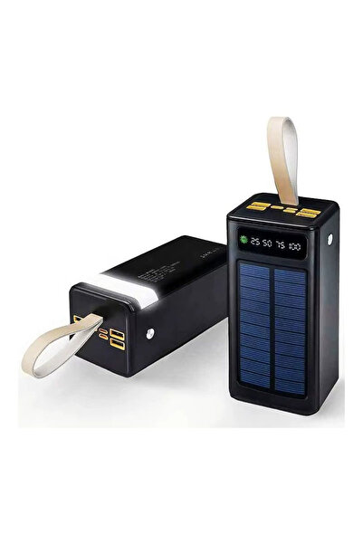 pukotech 40.000 Mah Solar Powerbank | Güneş Enerjili Taşınabilir Şarj Cihazı | 4 USB Çıkışlı & LED Işıklı