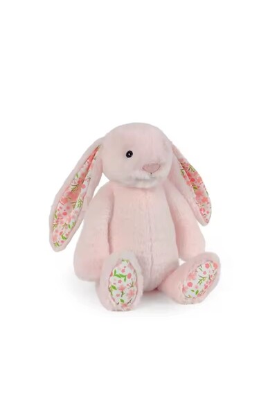 Choice دمية الأرنب بوني القطيفة ذات الأذنين المزينة بالزهور، دمية محشوة لطيفة...