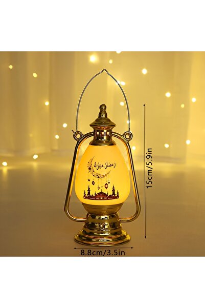 Choice golden Muslim Decorations, LED candle lights, Ramadan decorative lante...