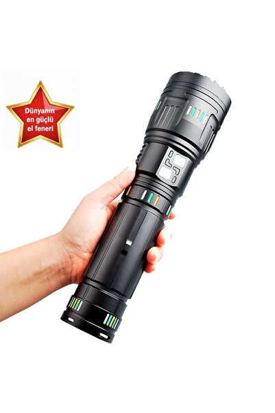 Bowie 1.5 km aydınlatma 30.000 Lümen profesyonel fener ışık lazer etkili el f...