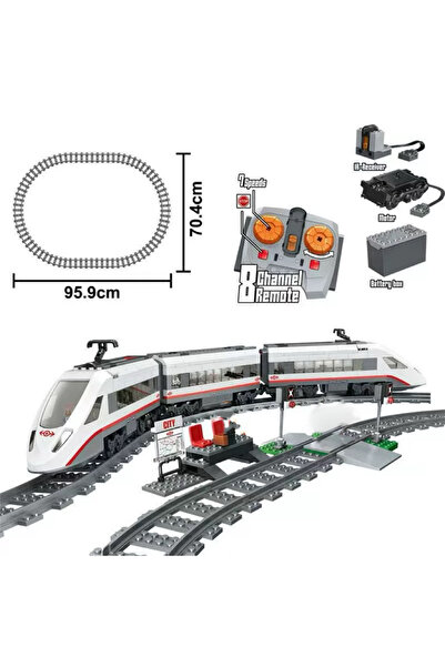 Choice ٦٥٩ قطعة من مكعبات بناء قطار ركاب كهربائي فائق السرعة بتقنية عالية، مت...