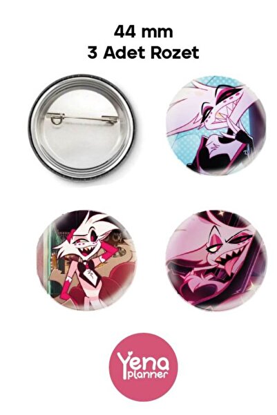 Yenaplanner Hazbin Hotel Bag Ornament Set / Badge Set