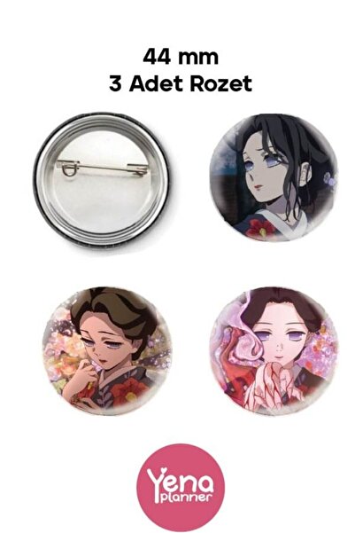 Yenaplanner مجموعة زينة حقائب قاتل الشياطين / مجموعة شارات / مجموعة سلسلة مفا...