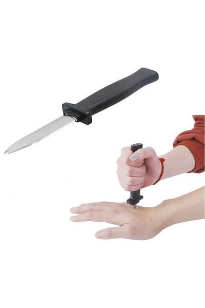 Choice سكين مزيف قابل للسحب بطول 18 سم - لعبة بلاستيكية سحرية للمقالب للكبار،...