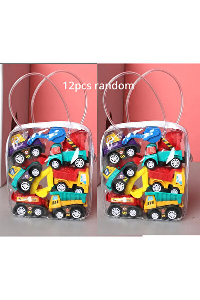Choice 12pcs random 6/12Pcs Mini Inertial Pull Back Engineering Car Set Child...