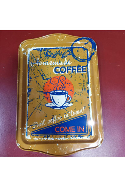 esdekor Large Metal Tray 33X22Cm 1 Piece