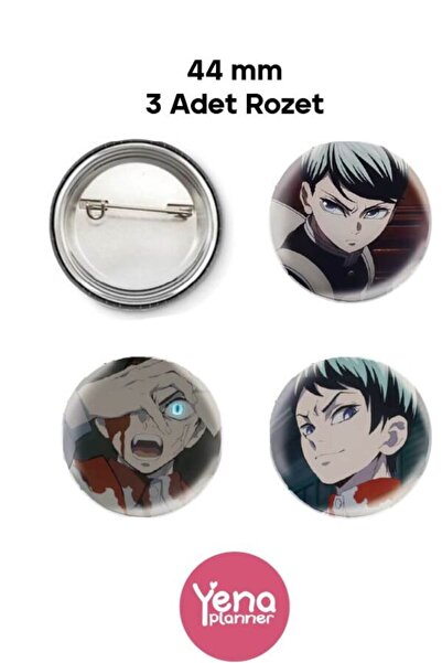 Yenaplanner Set de ornamente pentru geanta Demon Slayer / Set de insignă / Se...