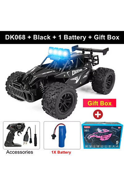 Choice سيارة تحكم عن بعد DK068 سوداء اللون، صندوق 1B، سيارة سباق دريفت RC بمق...