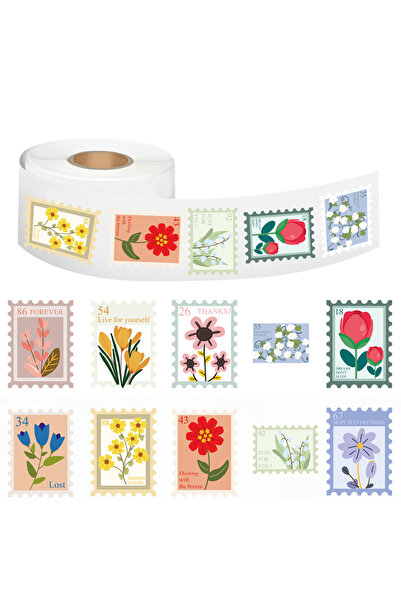 Choice 500PCS 500PCS Flower Stamps Roll Sticker Harajuku Cartoon Y2k Fashion ...