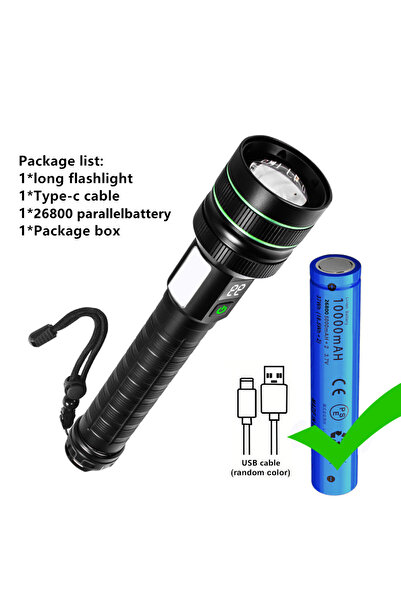 Choice مصباح يدوي LED فائق السطوع من زووم لونغ 26800، طويل المدى، مزود ببطاري...
