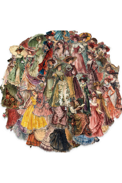 Choice ٥٠ قطعة من ملصقات الشخصيات الأوروبية والأمريكية القديمة للهواتف المحمو...