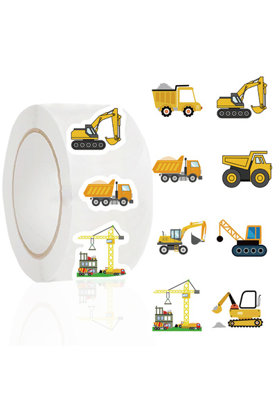 Choice 500PCS 500Pcs Construction Vehicle Sticker Roll For Kids Reward Encour...