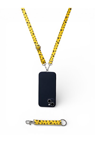 PATİMİO Yellow Boom Model Phone Strap Phone Neck Lanyard / Compatible with Al...