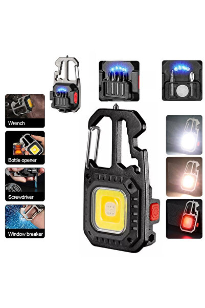 Choice مصباح عمل أسود COB مزود بشاشة عرض للبطارية، 8 أوضاع قابلة لإعادة الشحن...