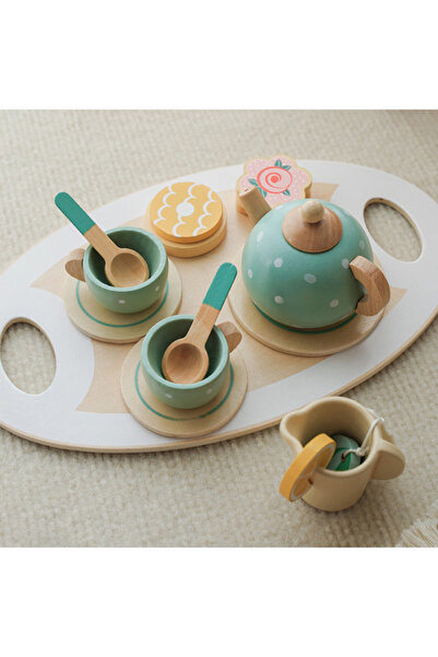 Choice1 NB255C2 Wooden Afternoon Tea Set Toy Kitchen Accessories Tea Party Fo...