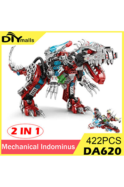 Choice 2IN1 Jurassic Mechanical Indominus Rex Dinosaur World Model Building B...