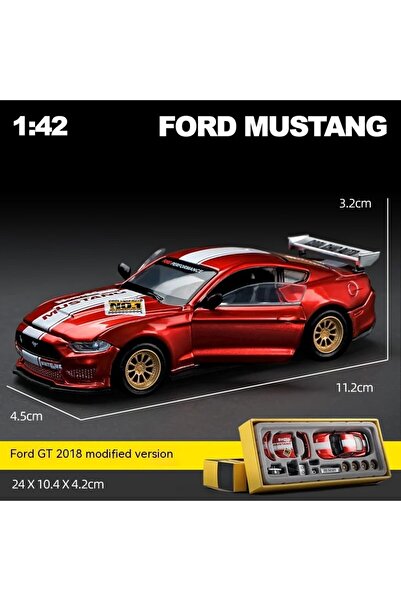 Choice RED CCA DIY Customizable 1:43 Scale Ford Mustang Alloy Car Model Kit -...