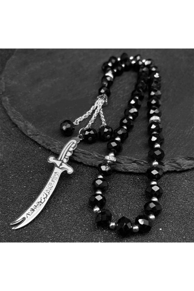 Choice قلادة سيارة على شكل سيف الإمام علي ذو الفقار، مصنوعة من الفولاذ المقاو...