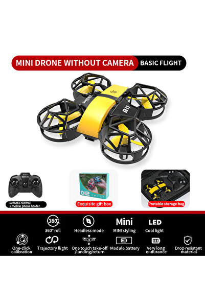 Choice طائرة درون صغيرة تعمل بجهاز تحكم عن بعد من داولين D12-YELLOW، لعبة أطف...