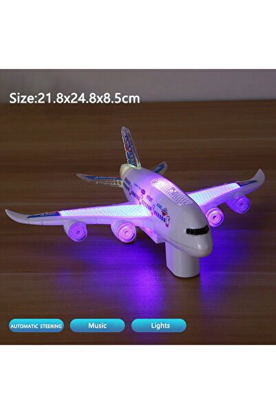 Choice WHITE Electronic Aeroplane Toy with Music & Light Airplane Toy Electri...