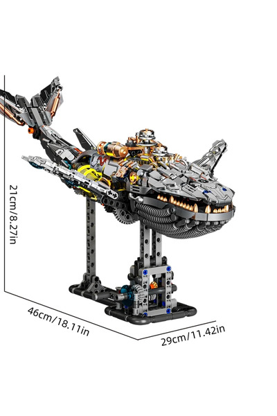 Choice حوت ميكانيكي صغير الحجم مع صندوق، يُباع بكثرة، يسبح بواسطة أنبوب إضاءة...