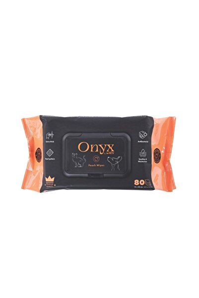 M-PETS ONYX ŞEFTALİ KOKULU KEDİ ve KÖPEKLER İÇİN TEMİZLEME MENDİLİ 80Lİ