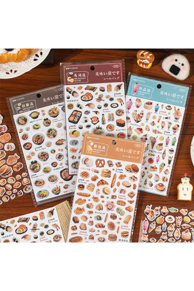 Choice S26855-A ملصقات مستر بيبر 8 قطع بتصميم شووا القديم، مستوحاة من الطعام ...