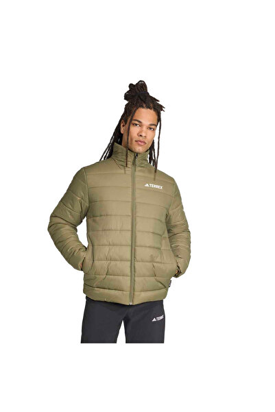 adidas Terrex Multi Essentials Insulated Men's Khaki Mock Neck Coat