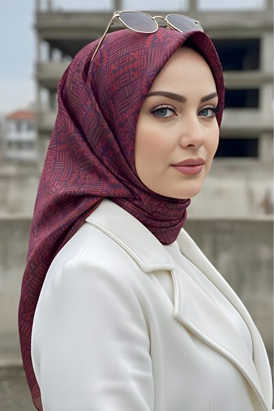 İmajButik Purple Soft Digital Cotton Scarf