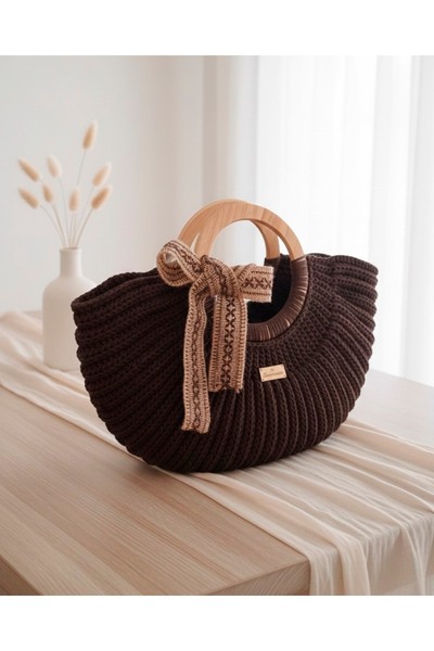 Boutique de Carbon GEANTĂ DE TRICOTAT MODEL CU COAJĂ DE MARE PENTRU FEMEI