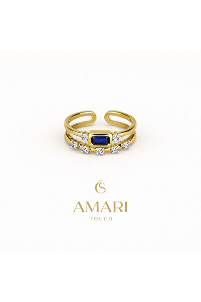 Amari Minimal Taşlı Gold Yüzük