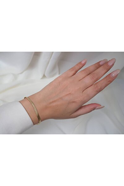 ATELİER TUĞBA Blk217 Gold Wheat Chain Bracelet (19 cm)
