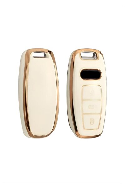 AutoHan Keys Audi A3 2021 A8 Q8 E-Tron Key Case White Gold