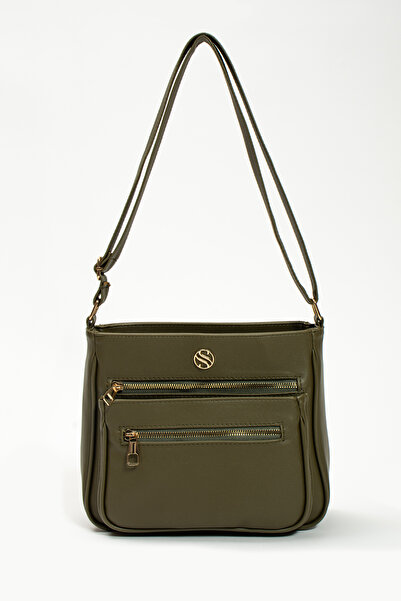 Sanmorris Women's Adjustable Crossbody Strap Four-Pocket Black Matte Shoulder...