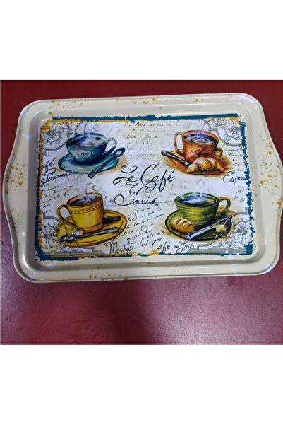 esdekor Large Metal Tray 33X22Cm 1 Piece